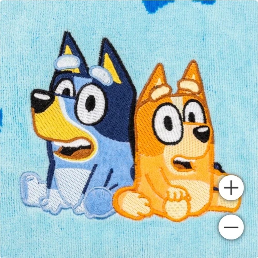 Bluey Bingo 100% Cotton Embroidered Beach Towel 63x34 inch Blue - Picture 5 of 5